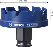 Bosch EXPERT peltiporakone Power Change Plus -reikäsaha 51 mm.