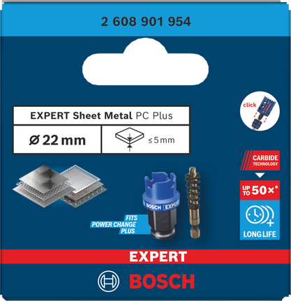 Bosch 22 mm:n peltireikäsaha.