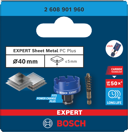 Bosch 40 mm:n Expert-levyreikäsaha.