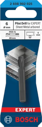 Bosch -keskiöpora 6 mm EXPERT-levylle.