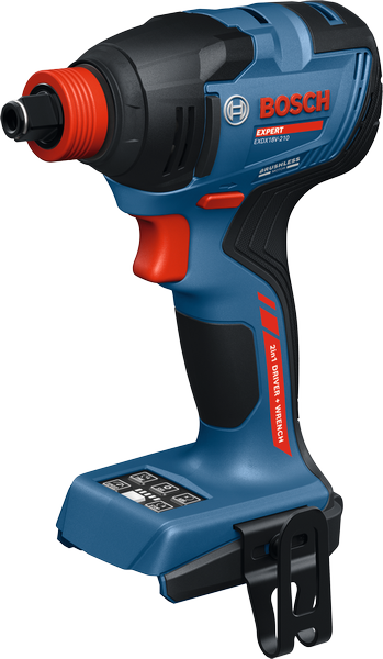 Bosch EXDX18V-210 iskuruuvinväännin ergonomisella kahvalla.