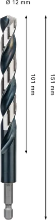 Bosch PRO Metal HSS-G iskuporanterä 12 mm.