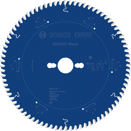 Bosch EXPERT -puupyörösahanterä 250 mm T80.
