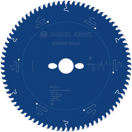 Bosch EXPERT Wood -pyörösahanterä 260 mm T80.