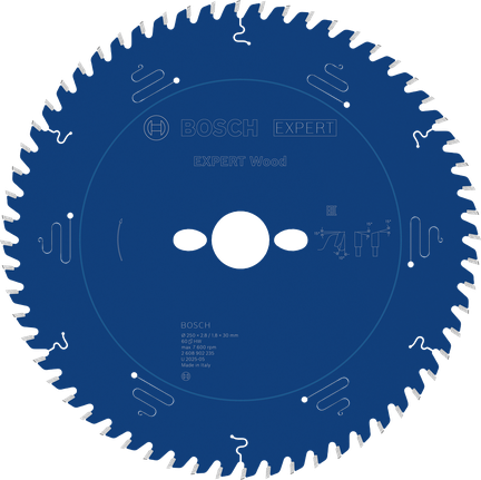 Bosch EXPERT Wood -pyörösahanterä 250 mm tarkkaan puun sahaamiseen.