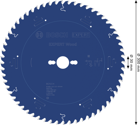 Bosch EXPERT Wood -pyörösahanterä 300 mm puun sahaamiseen.