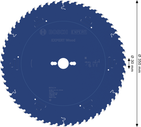 Bosch EXPERT Wood -pyörösahanterä 350 mm puun sahaamiseen.