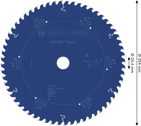 Bosch EXPERT -puupyörösahanterä 254 mm T60.