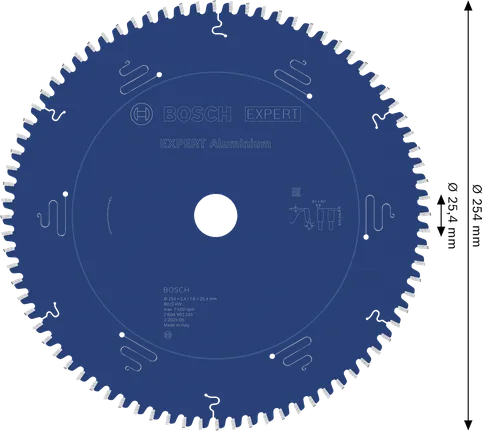 Bosch EXPERT alumiinipyörösahanterä 254 mm T80.