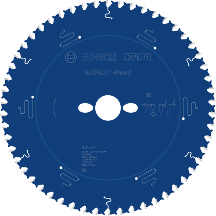 Bosch EXPERT Wood -pyörösahanterä, 254 mm, puun sahaamiseen.