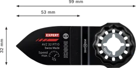 Bosch EXPERT AVZ 32 RT10 kovametallista valmistettu hiomasormi puulle.