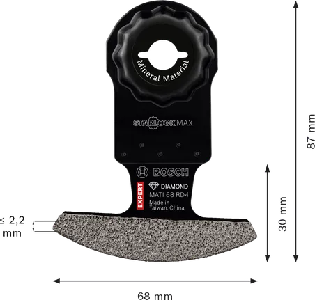 Bosch EXPERT MATI 68 RD4 timanttikulmaterä.