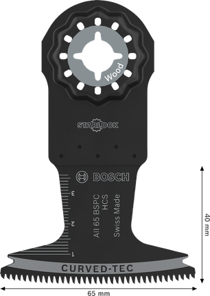 Bosch Starlock -puun katkaisuterä AII 65 BSPC 65x40 mm.