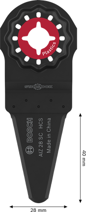 Bosch -muovikatkaisuterä AIZ 28 SC Starlock muoveille.