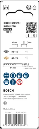 Bosch tuurna- ja keskiöpora reikäsahalle, alue 32–210 mm.