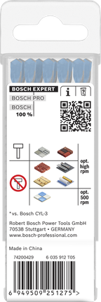 Bosch EXPERT HEX-9 monitoimiporanteräsarja, 5 x 50 x 100 mm.