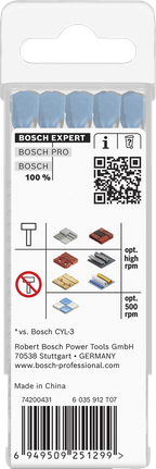 Bosch EXPERT HEX-9 monitoimiporanteräsarja monipuoliseen materiaalien poraamiseen.