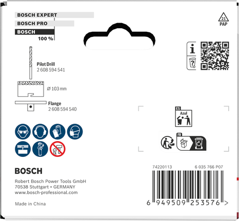 Bosch tiilen ja pehmeiden laattojen reikäsaha 103 x 60 mm.