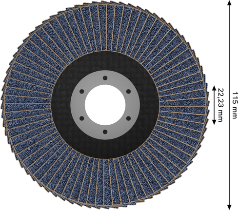 Bosch X451 -lamellihiomalaikka 115 mm G120 metallin hiomiseen.