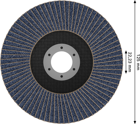 Bosch X451 -lamellihiontalaikka 125 mm G80, 22,23 mm:n reikä.