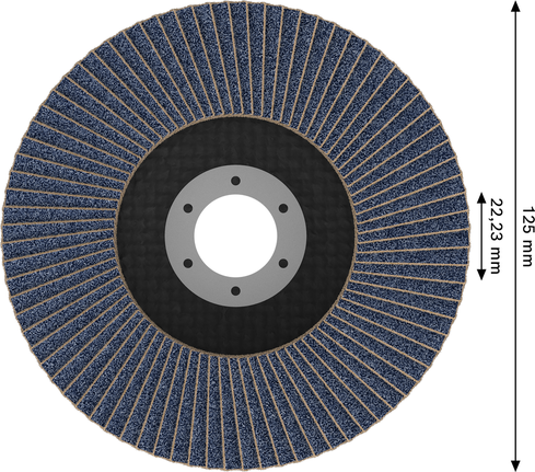 Bosch X451 -lamellihiomalaikka 125 mm G120 metallin hiomiseen.
