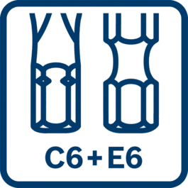 Soveltuu C6 + E6 ruuvauskärjille 