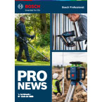 Bosch Professional -työkalujen esite, jossa on kuvia erilaisista työkaluista ja niiden käytöstä.