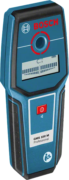 Détecteur Bosch GMS 100 M, profondeur de détection max. 100 mm.