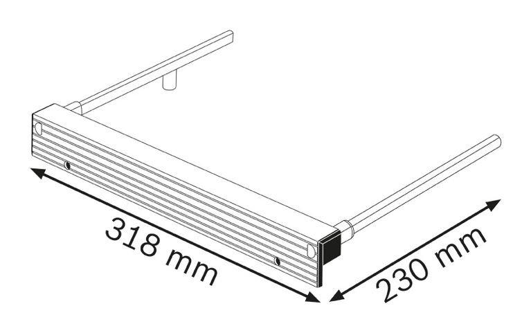 Dimensions du guide parallèle.