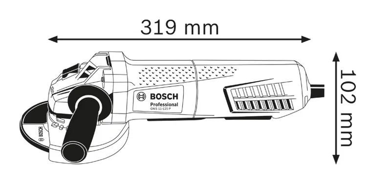 Diagramme de vue latérale dimensionnée.