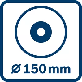 Diamètre du disque 150 mm 