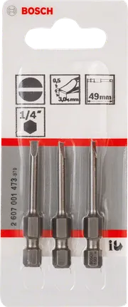 Embouts de tournevis extra durs Bosch 49 mm.