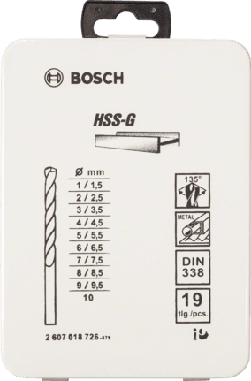 Bosch 2608585916 Foret à métaux HSS-G standard DIN 338 Ø 4 mm Longueur 75 mm 