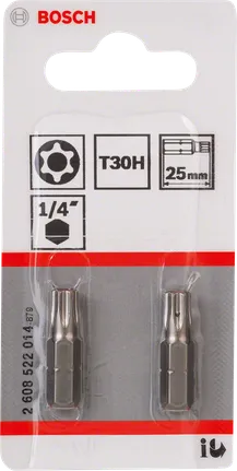 Embouts Bosch T30H Security-Torx® 25 mm.