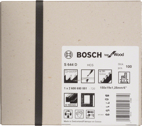 Bricoland - Consommables machines - Lame de scie-sabre S 644 D - 5 pièces -  Bosch
