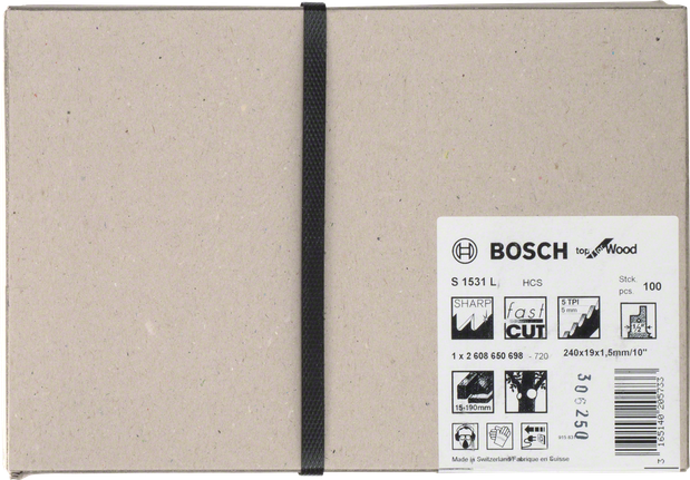 5 Lames de scie sabre S 1531 L Bosch 2608650676 - Outillage
