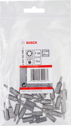 Jeu de 25 embouts de tournevis Bosch T10 25 mm.