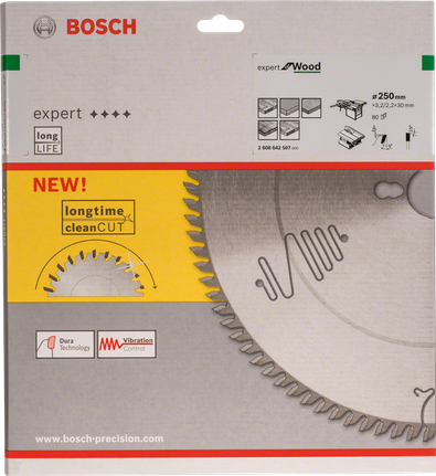 Lame de scie circulaire Bosch Expert pour bois 250 mm.