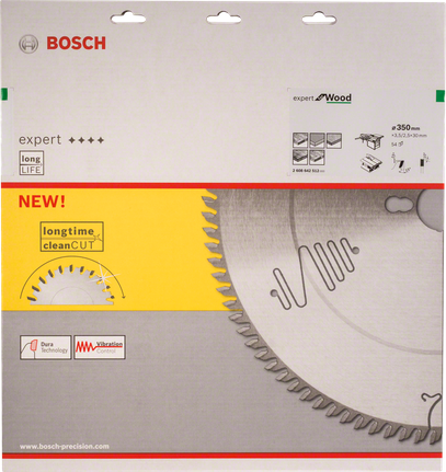 Lame de scie circulaire Bosch Expert pour bois 350 mm longue durée cleanCUT.
