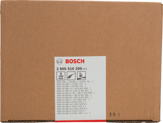 Bosch 2602025282 Capot de protection avec recouvrement 180 mm avec détrompeur 