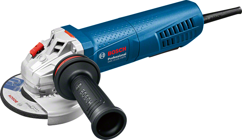 Meuleuse d'angle Bosch GWS 15-125 CIEPX avec disque de 125 mm.