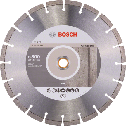 Disque à tronçonner diamanté Bosch Standard pour béton 300 mm.