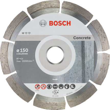 Disque à tronçonner diamanté Bosch Standard for Concrete 150 mm.
