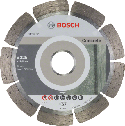 Disque à tronçonner diamanté Bosch Standard for Concrete 125 mm.