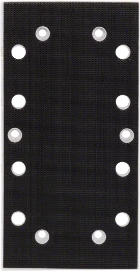 Plateau de ponçage Bosch 93x185 mm avec plusieurs trous.