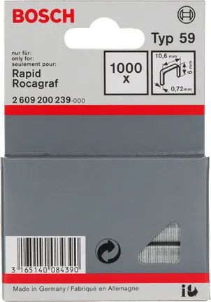 Agrafes Bosch Typ 59 10,6 mm.