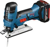 Scie sauteuse sans fil Bosch GST 18V-LI S avec changement de lame SDS.