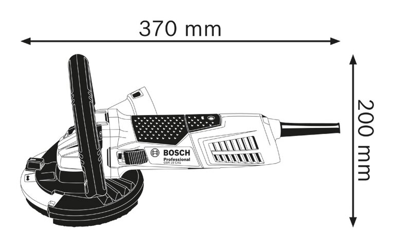 Bosch Professional Ponceuse à béton GBR 15 CAG (1.500 W, 9.300 tr/min,  diamètre du disque: 125 mm)