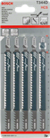 Lames de scie sauteuse Bosch T 344 D pour une coupe rapide du bois.