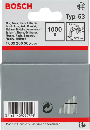 Bosch Accessories HT 14 Agrafeuse manuelle Type d'agrafe Type 53